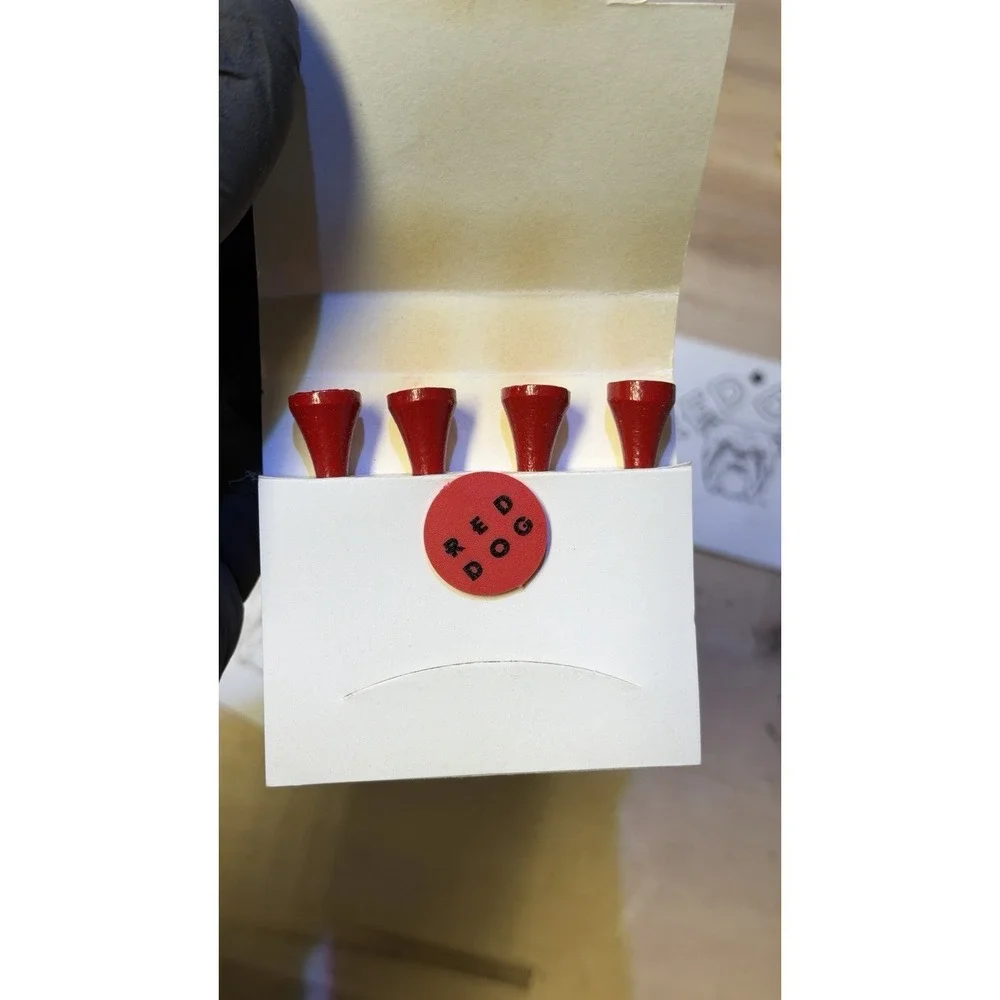 Red‎ Dog Logo Golf Tees Set of 5 - Red - In Original Pack/Envelope